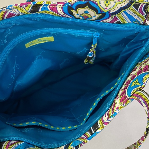 Limited Edition Vera Bradley Silk Collection Vibrant Paisley Women Shoulder Bag - Picture 4 of 10